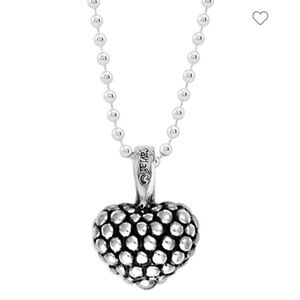 LAGOS Sterling Silver Beaded Heart Pendant Necklace